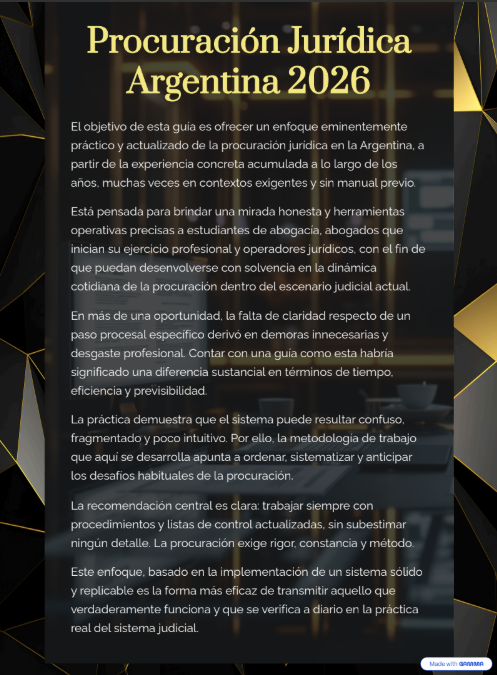 Contenido de la guía jurídica 2026
