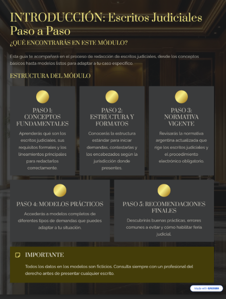 Escritos judiciales paso a paso