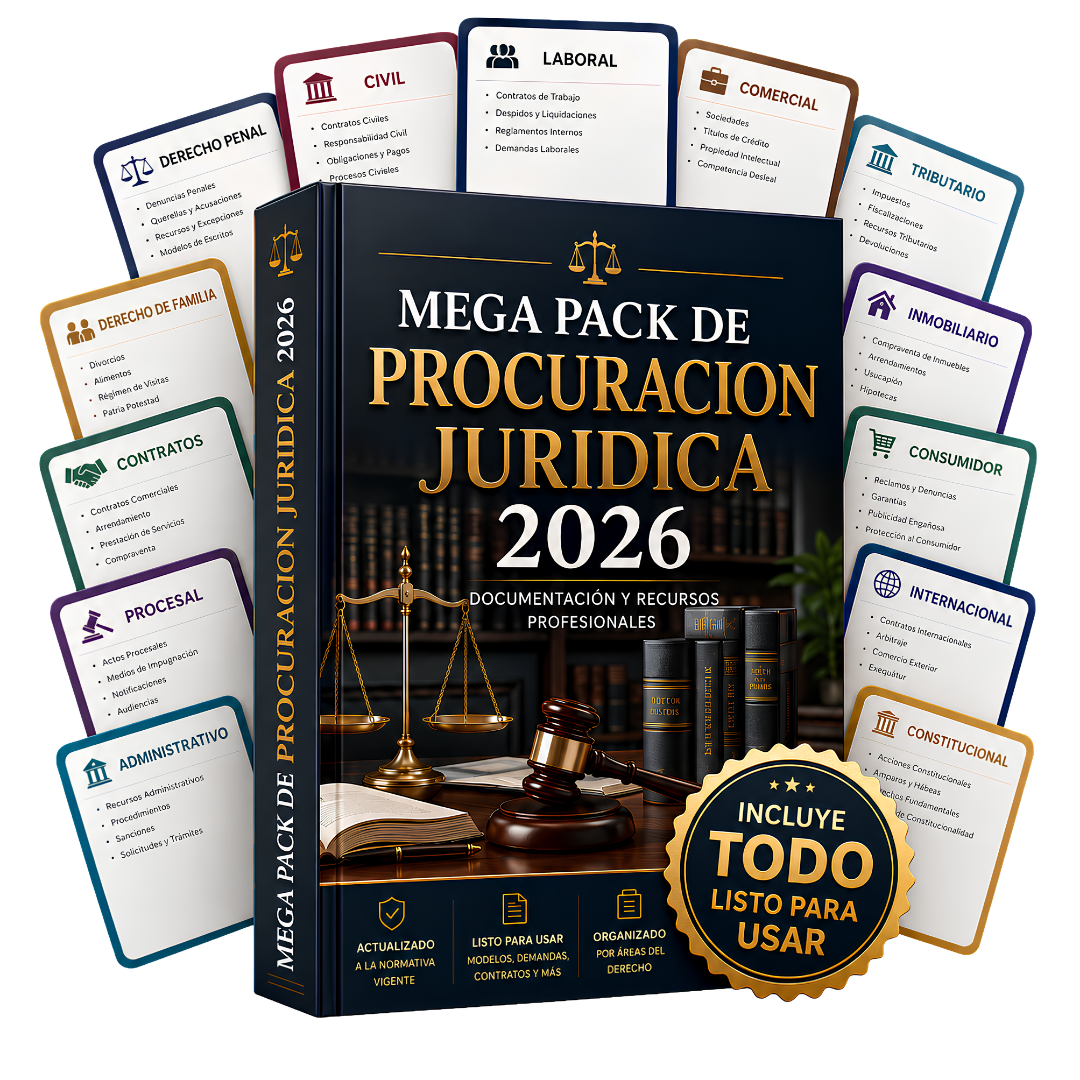 Mega Pack de Mandato Judicial y Representación Legal 2026 — México con 6 bonus